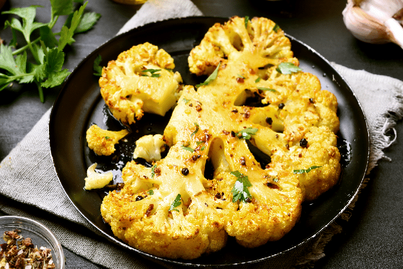 Chou fleur r ti au curry et la pur e Amande Coco Perl Amande