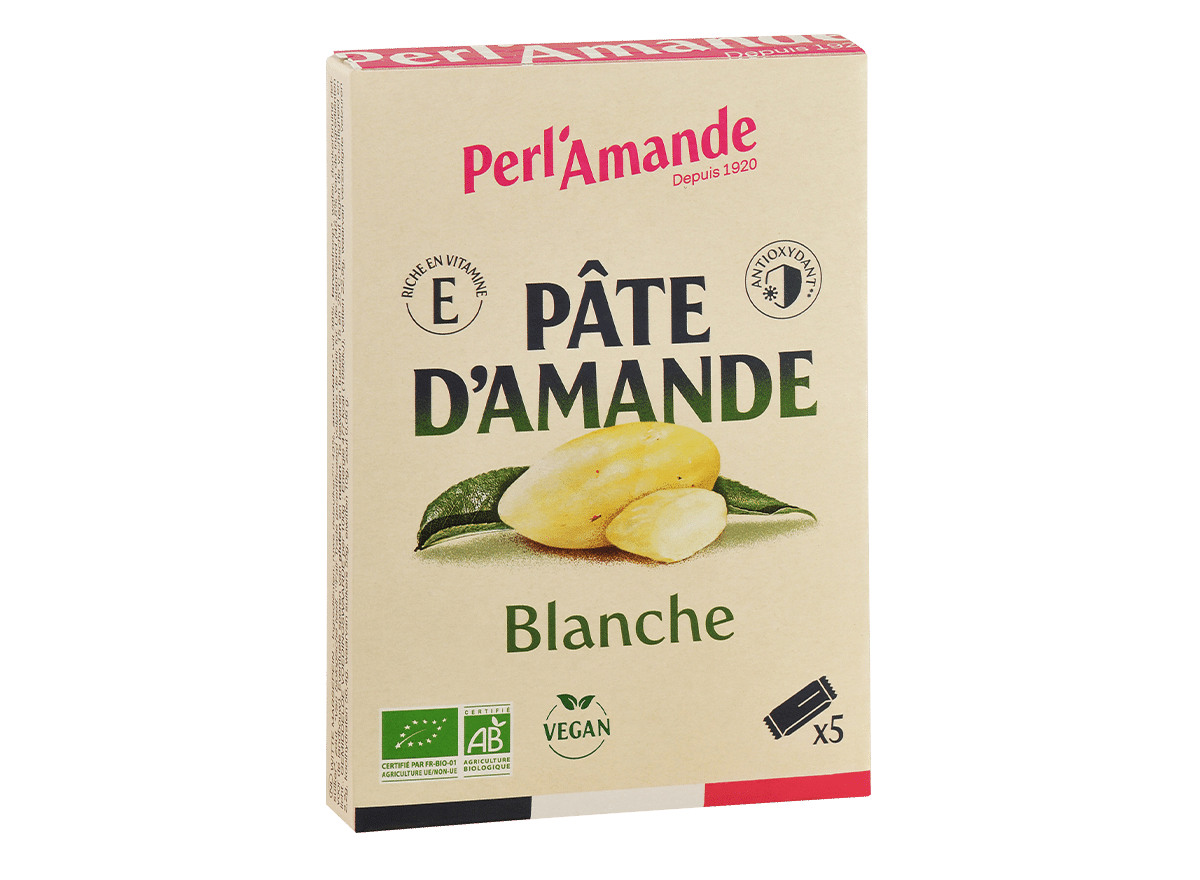 Pâte d'Amande Nature Etui de 5 barres - Perl'Amande