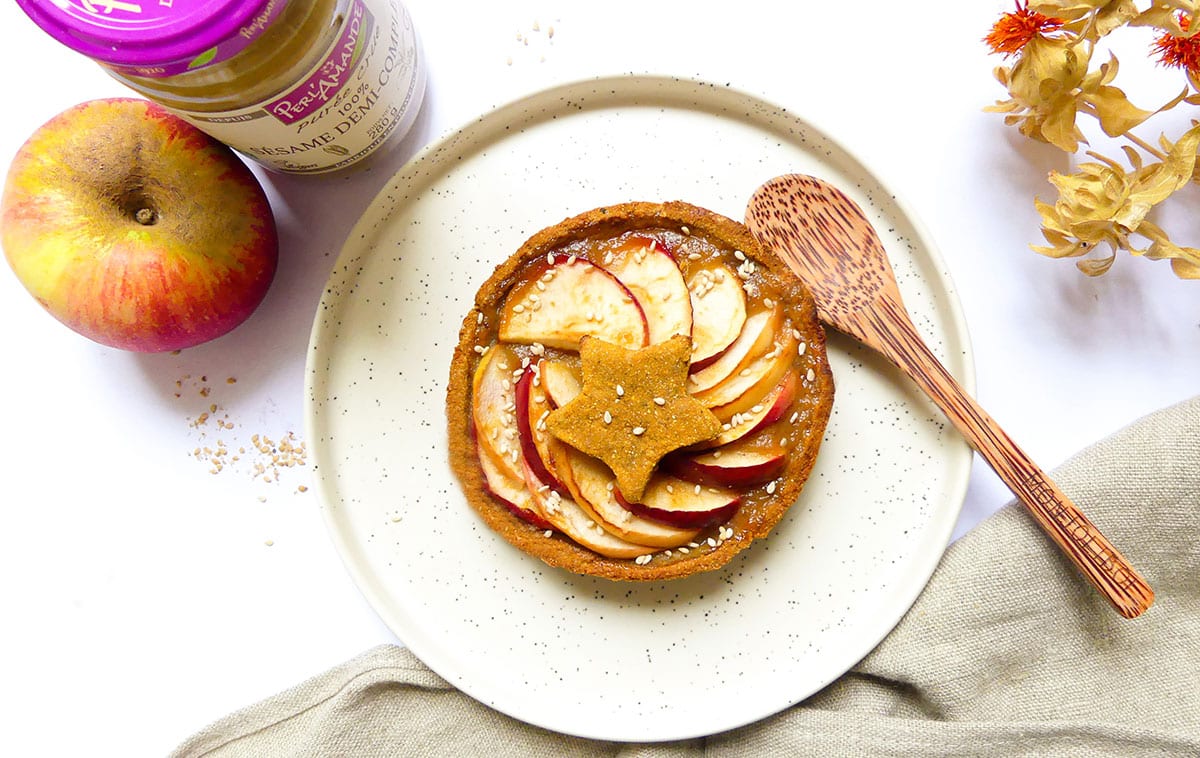 Tartelette pomme sésame@Eveisvegan