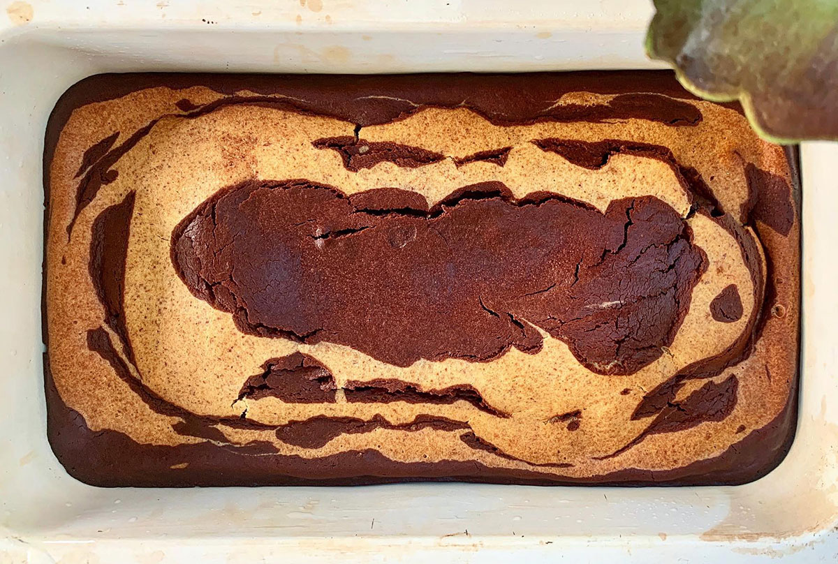 Gâteau marbré au lait d'amande Amandina