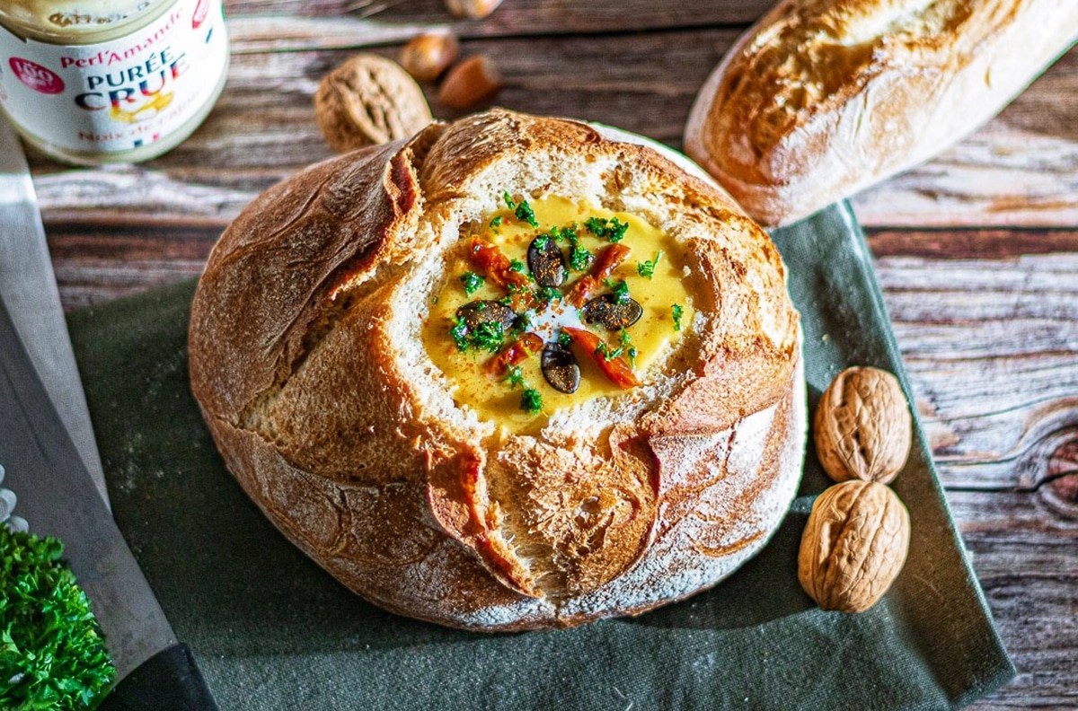 Soupe de légumes à la purée crue noix de cajou by @beautyfood cooking