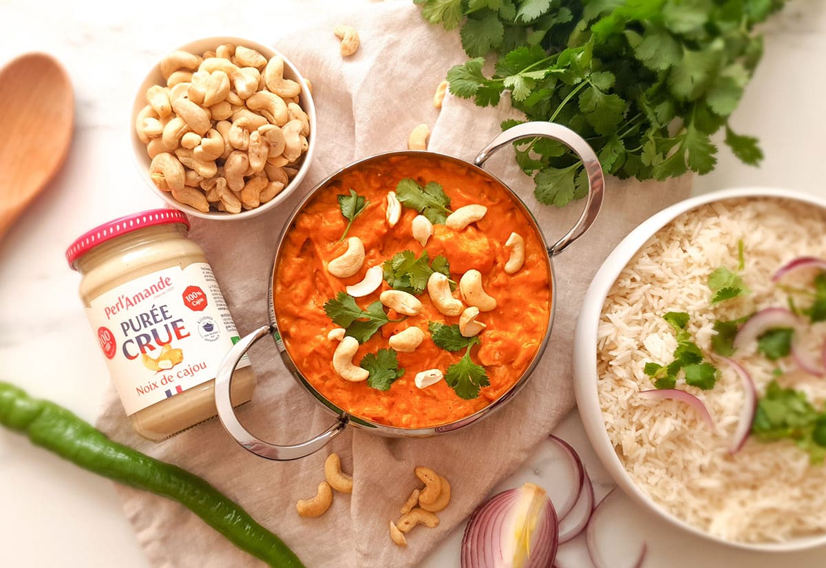 Chicken curry with raw cashew nut butter by @Vie sans gluten