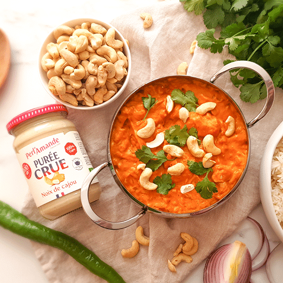 Chicken curry with raw cashew nut butter by @Vie sans gluten