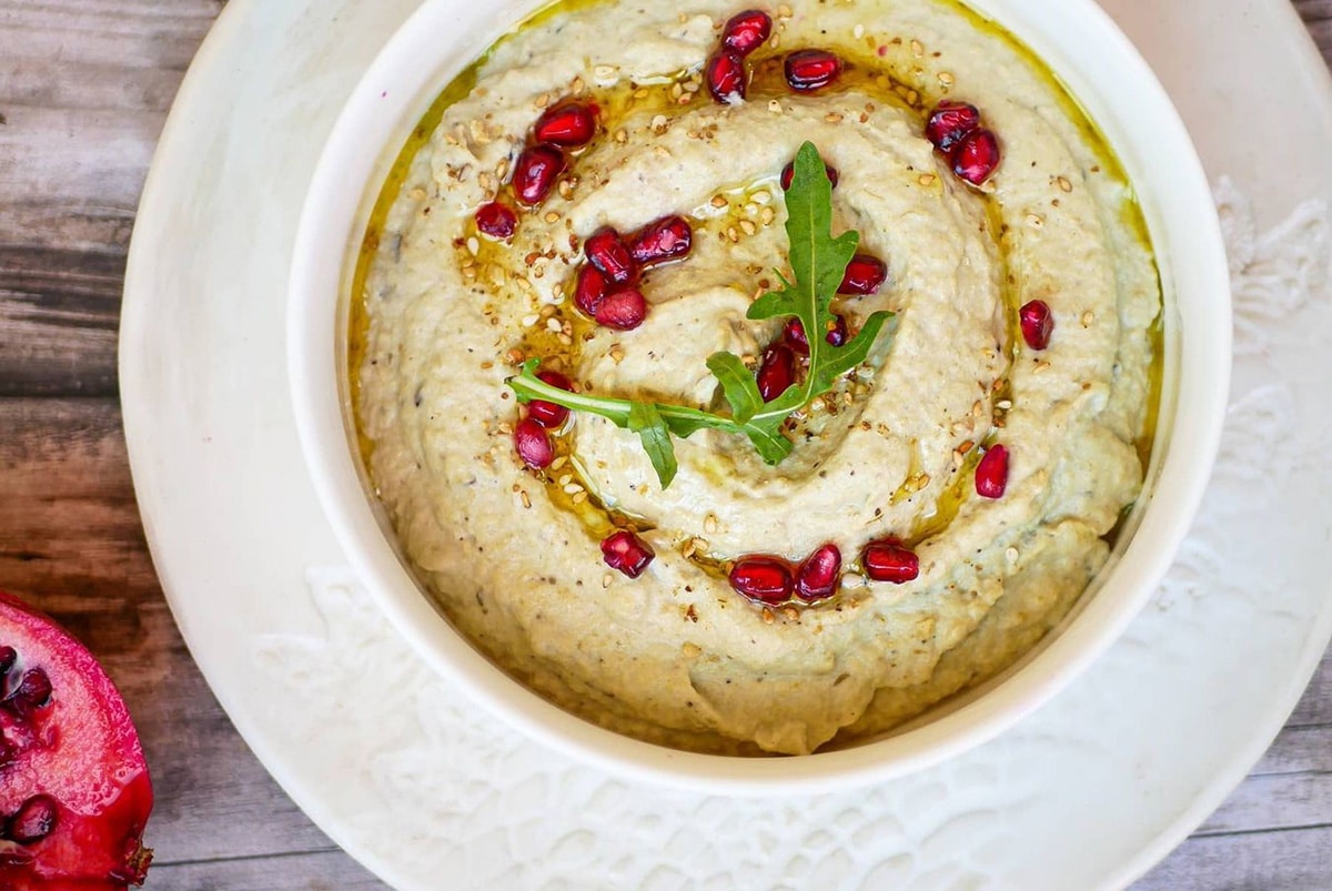 Tartinade d'aubergines au tahin et amande blanc by Happy and veggy