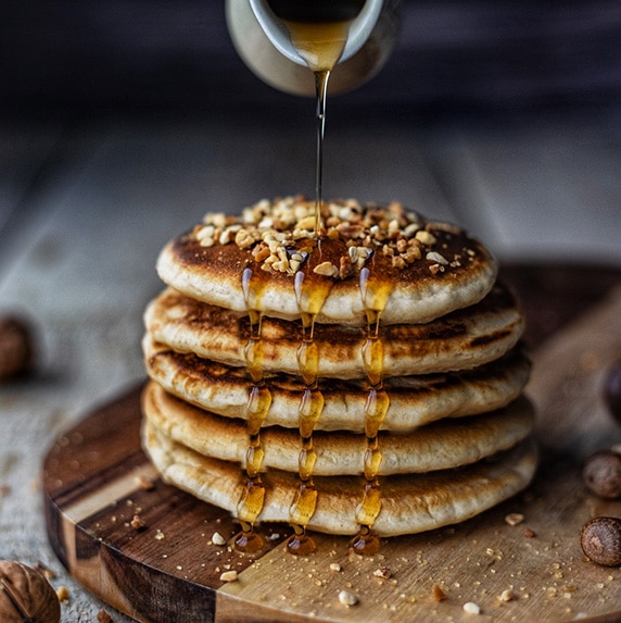 Pancakes à la purée crue amande crunchy by Beautyfood cooking