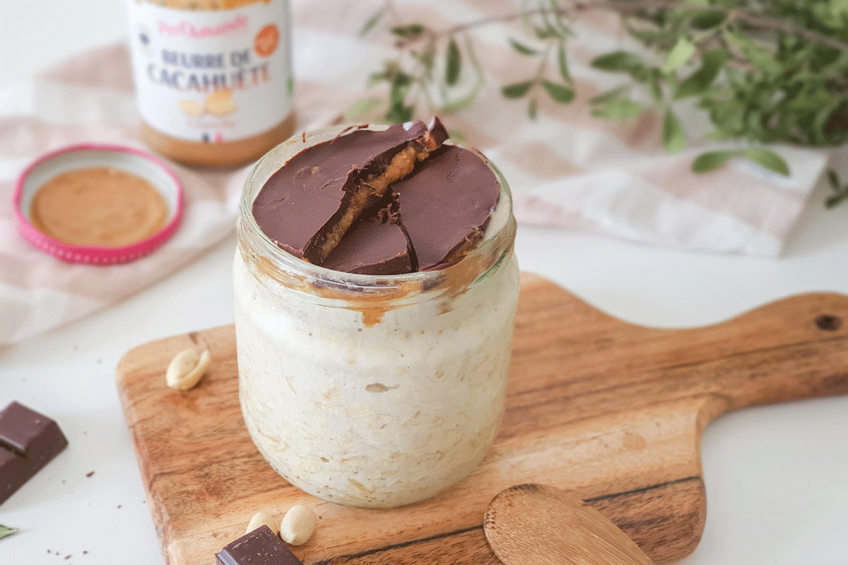 Overnight oats au beurre de cacahuète by Vie Sans Gluten