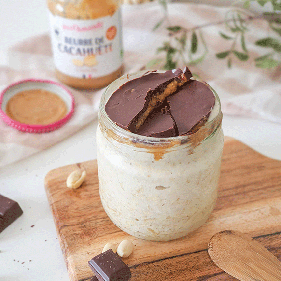 Overnight oats au beurre de cacahuète by Vie Sans Gluten