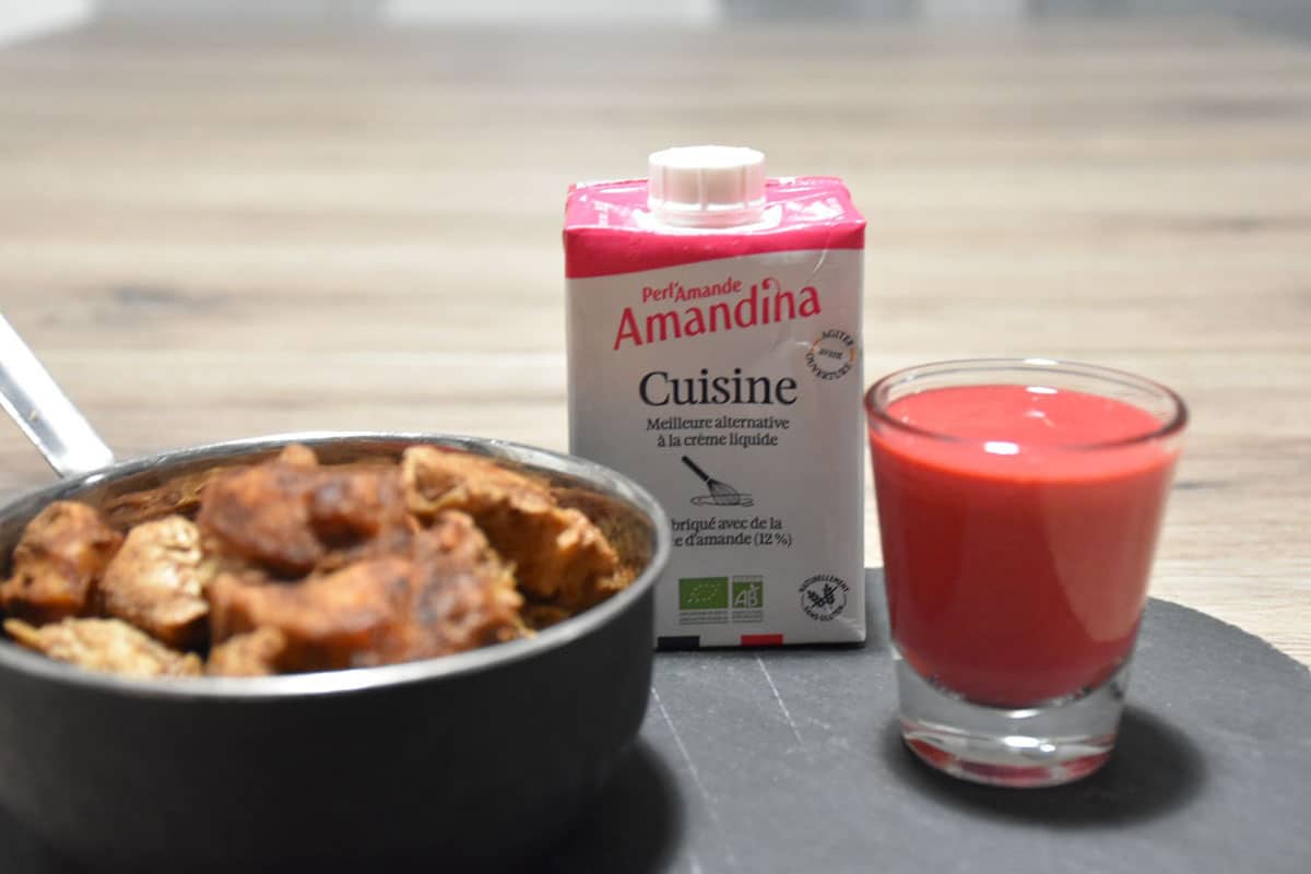 Poulet crème framboise