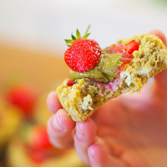 Strawberry pistachio and white chocolate cookies