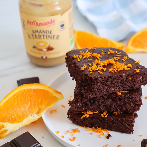 Brownie chocolat orange