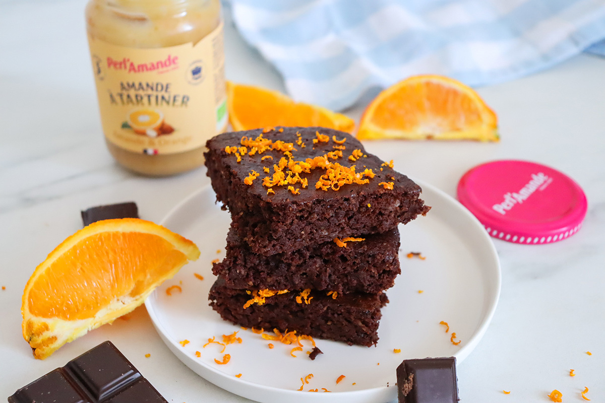 Brownie chocolat orange