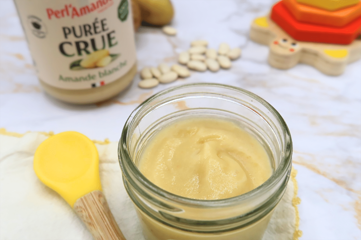 purée de pommes de terre, haricots blancs et purée d’amande blanche by Petit mais Veggie