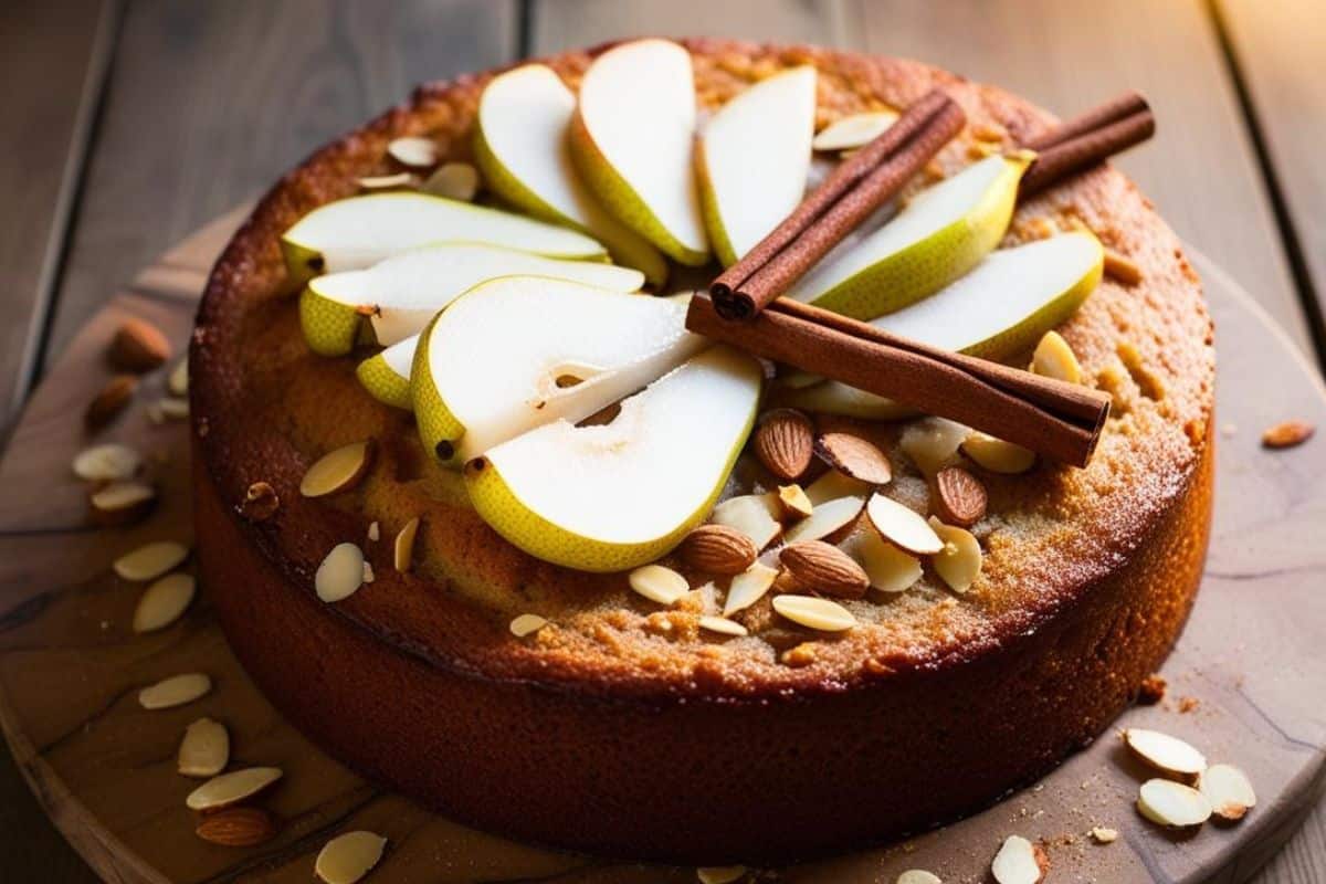Gâteau aux poires et purée chaï