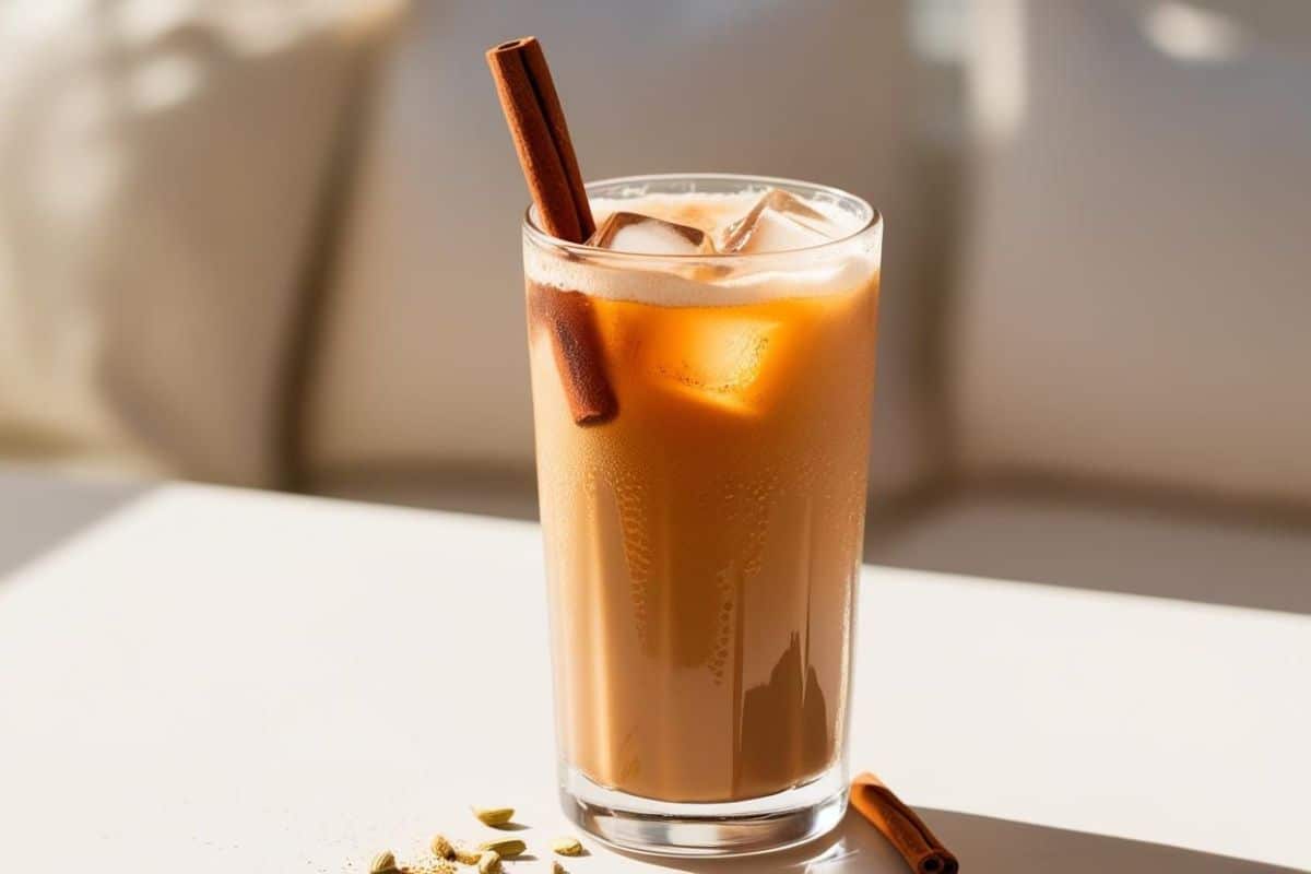 Chaï latté glacé à la purée chaï