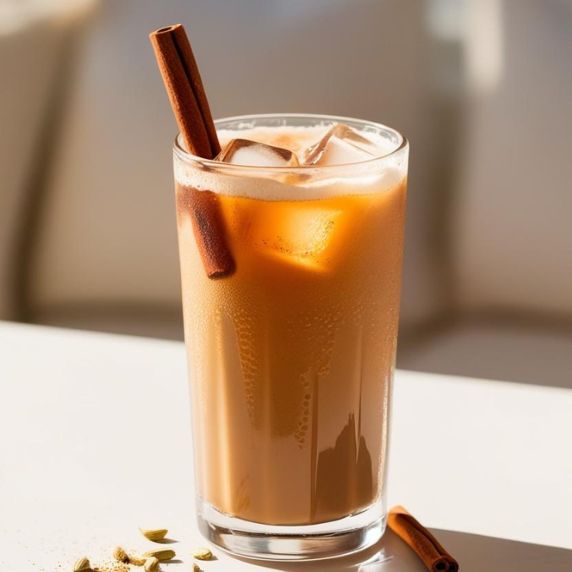 Chaï latté glacé à la purée chaï