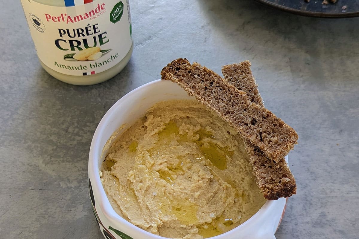 Houmous à la Purée Crue d'amande blanche By Journal d’une diet