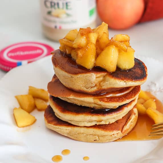 Pancakes fourrés aux pommes et à la purée d’amande blanche By Vie sans gluten