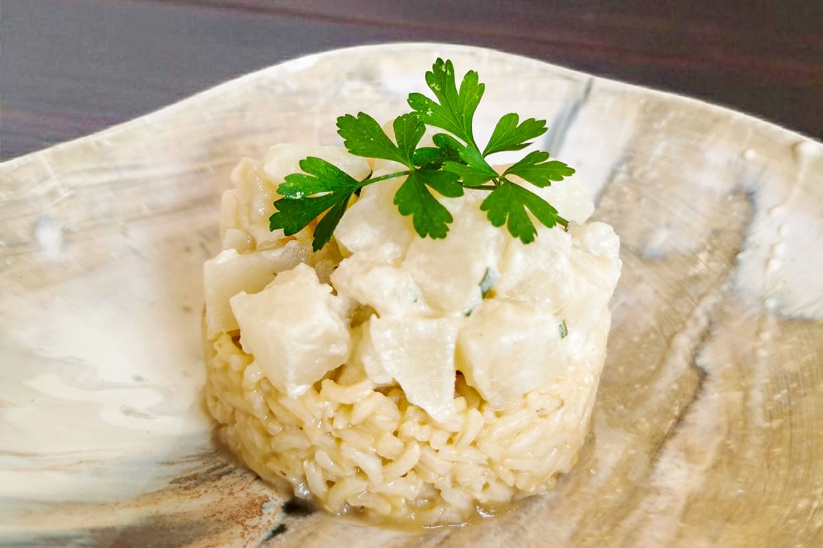 RIZ PILAF ET NAVETS FONDANTS AU LAIT D'AMANDE By Happy and Veggie